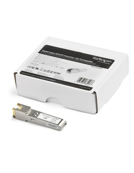 StarTech.com Módulo Transceptor SFP Compatible con Cisco GLC-TE - Cobre - 1000BASE-T - SFP a RJ45 Cat6   Cat5e, 100m, StarTech.com Módulo Transceptor SFP Compatible con Cisco GLC-TE - Cobre - 1000BASE-T - SFP a RJ45 Cat6   Cat5e, 100m,