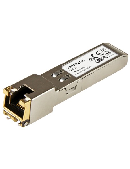 StarTech.com Módulo Transceptor SFP Compatible con Cisco GLC-T - 1000BASE-T - SFP a RJ45 Cat6   Cat5e - SFP Ethernet Gigabit de