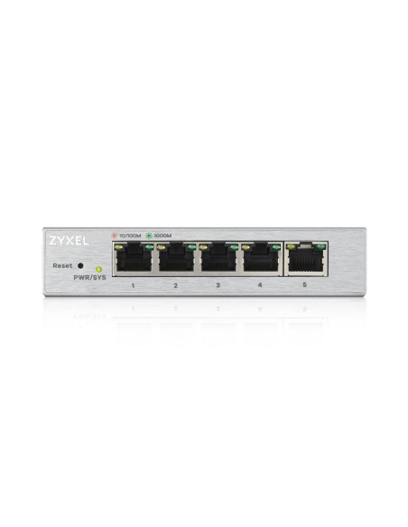 Zyxel GS1200-5 Gestionado Gigabit Ethernet (10 100 1000) Plata