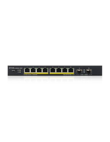 Zyxel GS1900-10HP Gestionado L2 Gigabit Ethernet (10 100 1000) Energía sobre Ethernet (PoE) Negro