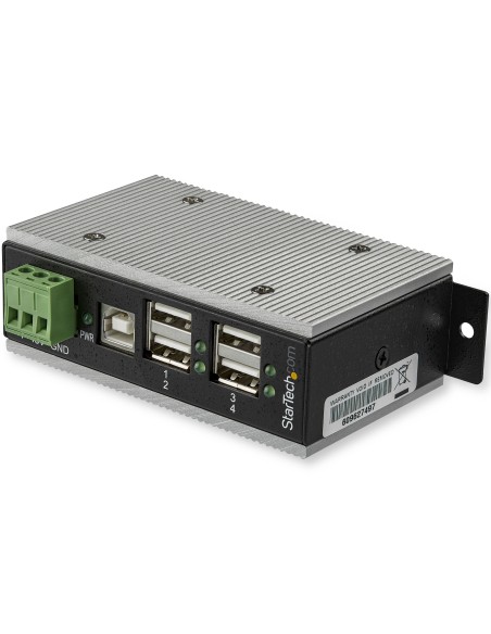 StarTech.com Concentrador USB 2.0 de 4 Puertos - Hub Industrial de Metal(4xUSB-A) con ESD y Protección contra Picos - StarTech.com Concentrador USB 2.0 de 4 Puertos - Hub Industrial de Metal(4xUSB-A) con ESD y Protección contra Picos -