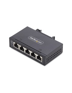 StarTech.com Switch Ethernet Industrial de 5 Puertos no Gestionado IP30 - Ethernet 100 1000 - Montaje en Pared o Carril DIN -