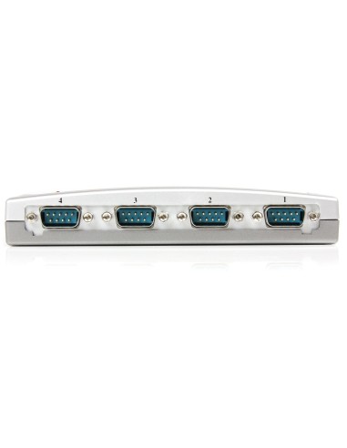 StarTech.com Hub Concentrador USB a 4 Puertos Serie RS232 - Ladrón Serie DB9 - Adaptador USB a Serie