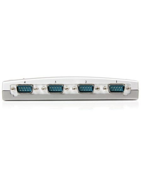 StarTech.com Hub Concentrador USB a 4 Puertos Serie RS232 - Ladrón Serie DB9 - Adaptador USB a Serie