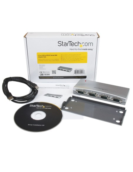 StarTech.com Hub Concentrador USB a 4 Puertos Serie RS232 - Ladrón Serie DB9 - Adaptador USB a Serie StarTech.com Hub Concentrador USB a 4 Puertos Serie RS232 - Ladrón Serie DB9 - Adaptador USB a Serie