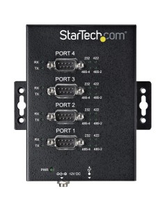 StarTech.com Adaptador Hub Serie RS232 RS485 RS422 a 4 puertos USB - Convertidor Ladrón USB 2.0 a Serial DB9 - IP30 - de 2