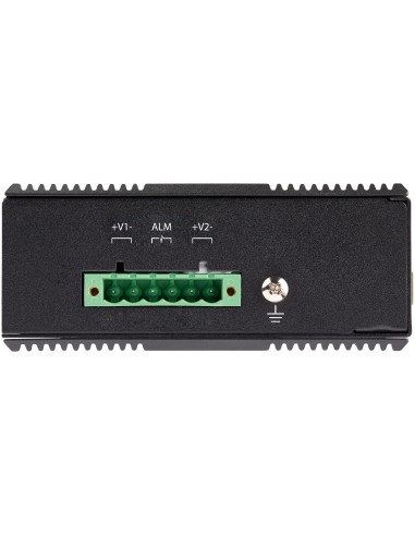 StarTech.com Switch Conmutador Industrial Ethernet Gigabit 6 Puertos - 4x RJ45 PoE - 2 Ranuras SFP PoE+ de 30W 12-48VDC DIN