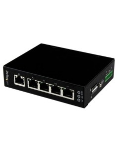 StarTech.com Switch Conmutador Industrial Ethernet Gigabit No Gestionado de 5 Puertos RJ45 de Montaje en Pared o Carril DIN