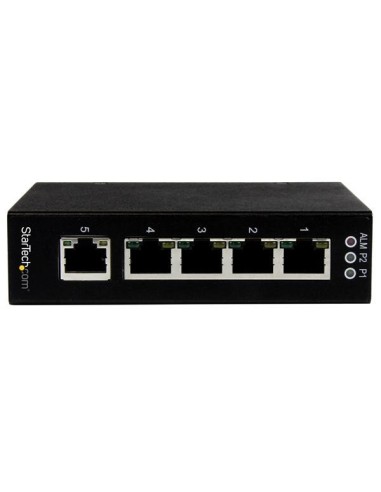 StarTech.com Switch Conmutador Industrial Ethernet Gigabit No Gestionado de 5 Puertos RJ45 de Montaje en Pared o Carril DIN