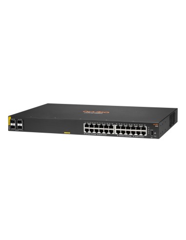 HPE Aruba Networking Aruba 6100 24G Class4 PoE 4SFP+ 370W Gestionado L3 Gigabit Ethernet (10 100 1000) Energía sobre Ethernet
