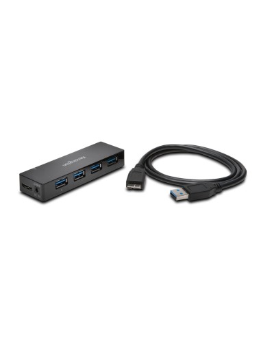 Kensington Cargador y hub USB 3.0 de cuatro puertos UH4000C