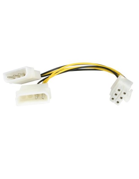 StarTech.com Cable de 15cm Adaptador de Alimentación de LP4 a PCI Express de 6 Pines para Tarjeta Gráfica StarTech.com Cable de 15cm Adaptador de Alimentación de LP4 a PCI Express de 6 Pines para Tarjeta Gráfica