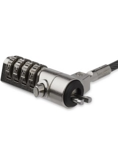 StarTech.com Cable con Candado de Seguridad con Clave para Ordenador Portátil - con Bisagra Giratoria - con Candado de 2