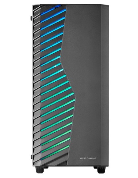 Mars Gaming MC-VOLT, Caja Gaming ATX, Ventilador ARGB 120mm, Rejilla Frontal ARGB, Ventana Lateral Completa Cristal Templado,