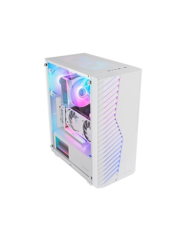 Mars Gaming MC-VOLT, Caja Gaming ATX, Ventilador ARGB 120mm, Rejilla Frontal ARGB, Ventana Lateral Completa Cristal Templado,
