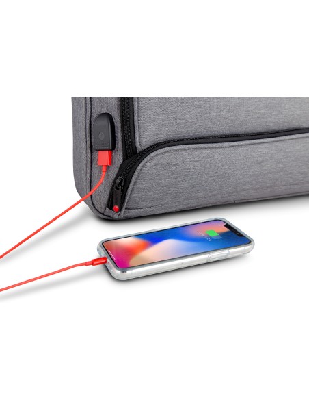 Urban Factory Mixee 39,6 cm (15.6") Maletín Gris, Rosa