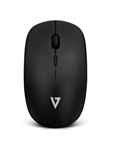 V7 Perfil bajo Wireless Óptico Ratón - Negro