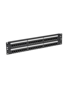 Tripp Lite N252-048 Panel de Conexiones Cat5   Cat6 110 de 48 Puertos, para Instalación en 2U de Rack, 568B, Ethernet RJ45