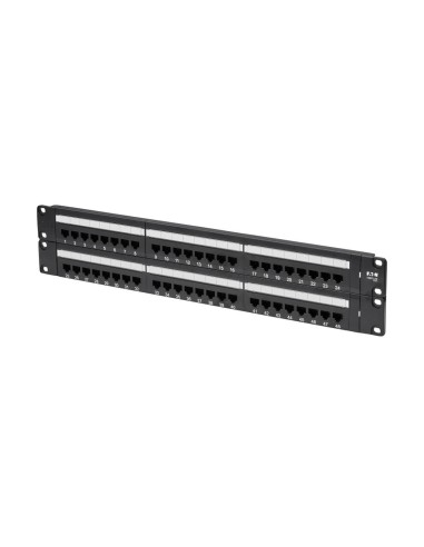 Tripp Lite N252-048 Panel de Conexiones Cat5   Cat6 110 de 48 Puertos, para Instalación en 2U de Rack, 568B, Ethernet RJ45