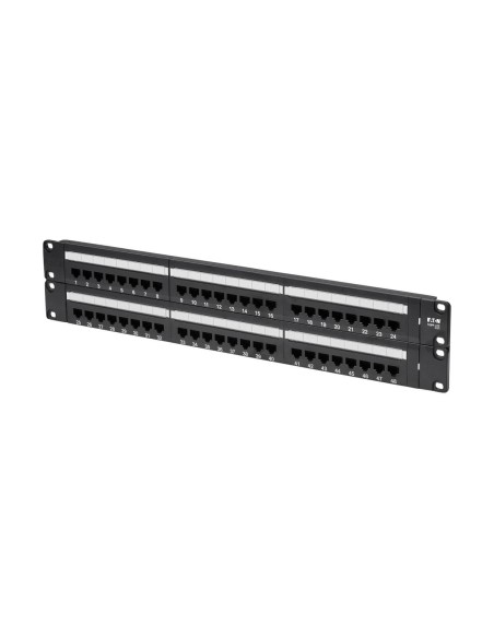 Tripp Lite N252-048 Panel de Conexiones Cat5   Cat6 110 de 48 Puertos, para Instalación en 2U de Rack, 568B, Ethernet RJ45