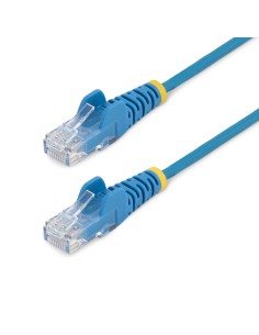 StarTech.com Cable Cat6 de 1m - Delgado - con Conectores RJ45 sin Enganches - Azul