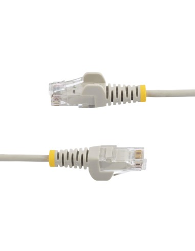 StarTech.com Cable Cat6 de 1m - Delgado - con Conectores RJ45 sin Enganches - Gris