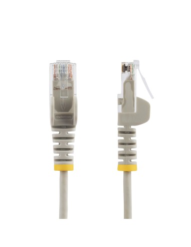 StarTech.com Cable Cat6 de 1,5m - Delgado - con Conectores RJ45 sin Enganches - Gris