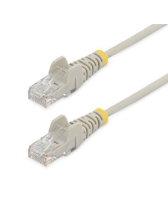 StarTech.com Cable Cat6 de 3m - Delgado - con Conectores RJ45 sin Enganches - Gris