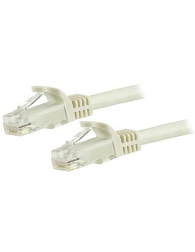 StarTech.com Cable de Red Gigabit Ethernet 15m UTP Patch Cat6 Cat 6 RJ45 Snagless Sin Enganches - Blanco