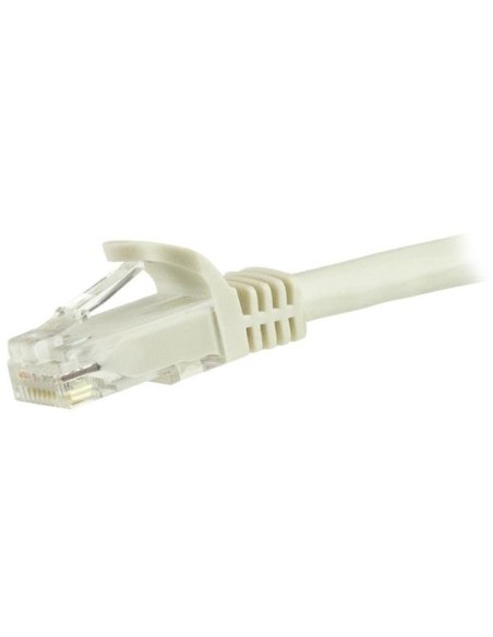 StarTech.com Cable de Red Gigabit Ethernet 15m UTP Patch Cat6 Cat 6 RJ45 Snagless Sin Enganches - Blanco