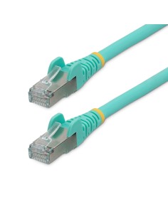 StarTech.com Cable de 1m de Red Ethernet CAT6a - Aguamarina - Low Smoke Zero Halogen (LSZH) - 10GbE - 500MHz - PoE++ de 100W -