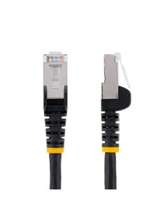 StarTech.com Cable de 1,5m de Red Ethernet CAT6a - Negro - Low Smoke Zero Halogen (LSZH) - 10GbE - 500MHz - PoE++ de 100W - 2