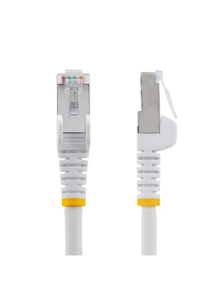 StarTech.com Cable de 2m de Red Ethernet CAT6a - Blanco - Low Smoke Zero Halogen (LSZH) - 10GbE - 500MHz - PoE++ de 100W -