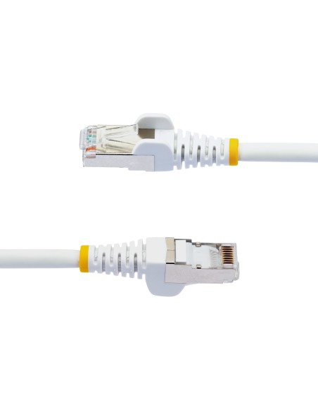 StarTech.com Cable de 2m de Red Ethernet CAT6a - Blanco - Low Smoke Zero Halogen (LSZH) - 10GbE - 500MHz - PoE++ de 100W -
