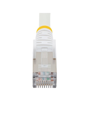 StarTech.com Cable de 2m de Red Ethernet CAT6a - Blanco - Low Smoke Zero Halogen (LSZH) - 10GbE - 500MHz - PoE++ de 100W -
