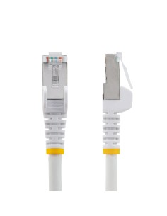 StarTech.com Cable de 0,5m de Red Ethernet CAT6a - Blanco - Low Smoke Zero Halogen (LSZH) - 10GbE - 500MHz - PoE++ de 100W - 2