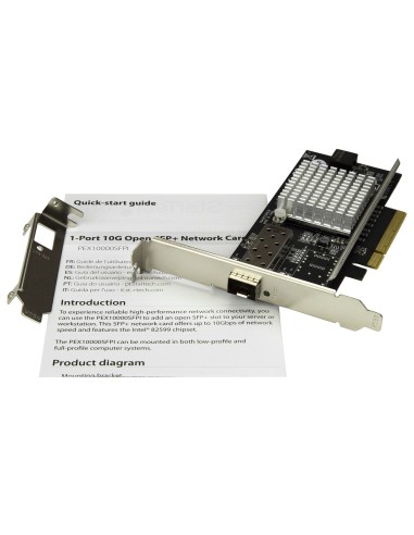 StarTech.com Tarjeta de Red PCI Express 10G con Ranura SFP+ Abierta - Chipset Intel - Multimodo y Monomodo