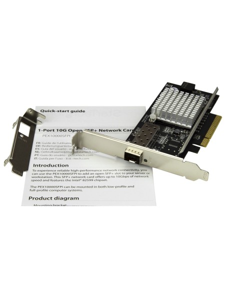 StarTech.com Tarjeta de Red PCI Express 10G con Ranura SFP+ Abierta - Chipset Intel - Multimodo y Monomodo StarTech.com Tarjeta de Red PCI Express 10G con Ranura SFP+ Abierta - Chipset Intel - Multimodo y Monomodo
