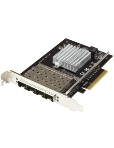 StarTech.com Tarjeta de Red SFP+ 10G SFP+ con 4 Puertos - Adaptador Convergente SFP+ Abierto Intel XL710 - NIC PCIe 10 Gigabit