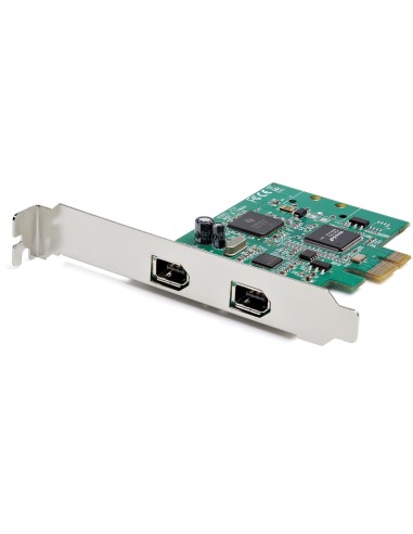 StarTech.com Tarjeta PCI Express FireWire de 2 Puertos - Adaptador PCIe FireWire 1394a