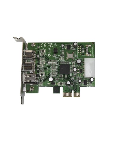 StarTech.com Adaptador Tarjeta FireWire PCI-Express Bajo Perfil de 2 Puertos F W 800 y 1 Puerto F W 400