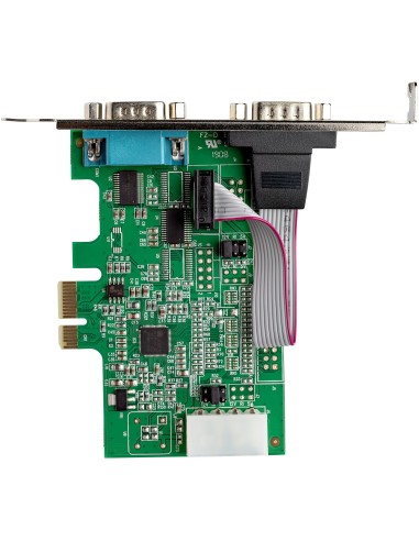 StarTech.com Tarjeta PCI Express Adaptadora de 2 Puertos Serie RS232 - Tarjeta Controladora Serial PCIe RS232 - PCIe a DB9
