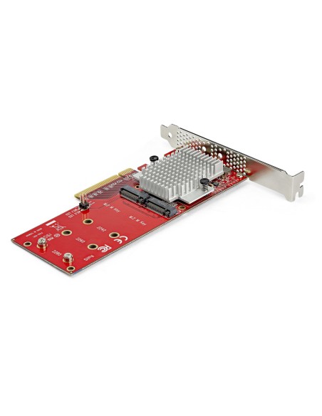 StarTech.com Tarjeta Adaptadora para 2 SSD M.2 PCIe SSD - Dos SSDs NVMe o AHCI M.2 SSD a x8 x16 PCI Express 3.0 - Compatible StarTech.com Tarjeta Adaptadora para 2 SSD M.2 PCIe SSD - Dos SSDs NVMe o AHCI M.2 SSD a x8 x16 PCI Express 3.0 - Compatible