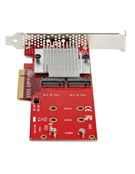 StarTech.com Tarjeta Adaptadora para 2 SSD M.2 PCIe SSD - Dos SSDs NVMe o AHCI M.2 SSD a x8 x16 PCI Express 3.0 - Compatible StarTech.com Tarjeta Adaptadora para 2 SSD M.2 PCIe SSD - Dos SSDs NVMe o AHCI M.2 SSD a x8 x16 PCI Express 3.0 - Compatible