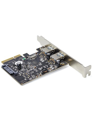 StarTech.com Tarjeta PCI Express de 2 Puertos USBA 10Gb Puerto - Tarjeta PCI-E 3.0 x2 USB 3.2 Gen 2 (10Gbps) Tipo A - Win Linux