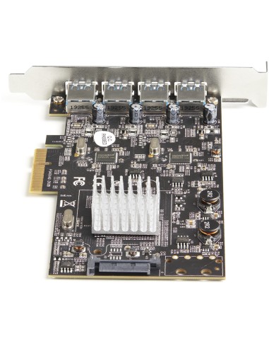 StarTech.com Tarjeta PCIe de 4 Puertos USB-A - Tarjeta PCI Express de Expansión USB Tipo A 3.2 Gen 2 de 10Gb con 2