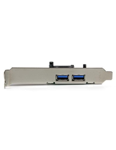 StarTech.com Tarjeta PCI Express de 2 Puertos USB 3.0 SuperSpeed con UASP y Alimentación SATA - Adaptador Interno