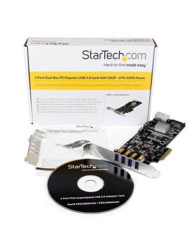 StarTech.com Tarjeta PCI Express con 4 Puertos USB 3.0