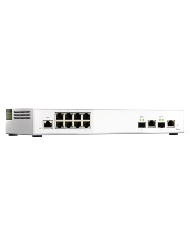 QNAP QSW-M2108-2C switch Gestionado L2 2.5G Ethernet (100 1000 2500) Gris, Blanco