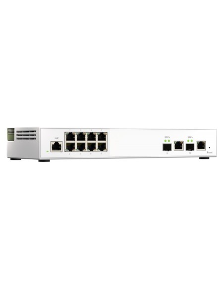 QNAP QSW-M2108-2C switch Gestionado L2 2.5G Ethernet (100 1000 2500) Gris, Blanco